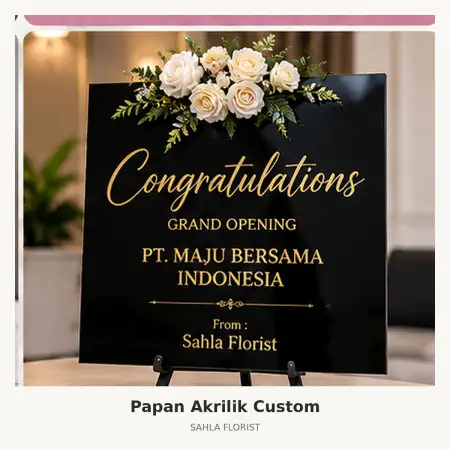 Papan Bunga Akrilik Canggu
